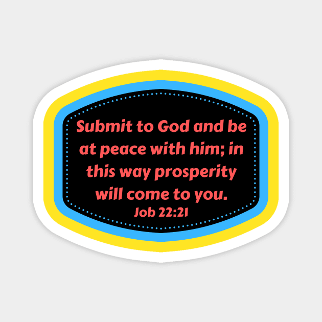 Bible Verse Job 22:21 Magnet by Prayingwarrior