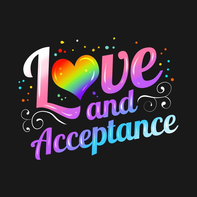 Love and Acceptance colorful heart LGBTQ by SinBle