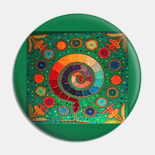 Shaman Peyote Serpent Ritual Pin