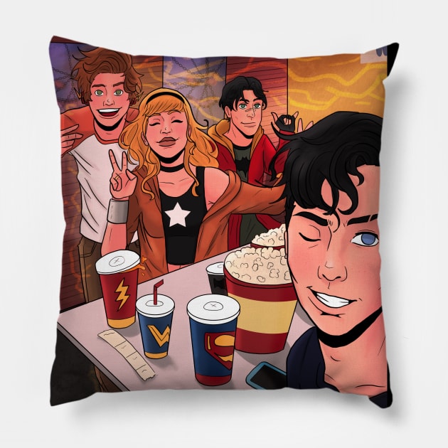 Young Justice - Movie Night Pillow by Bruno.Artist 