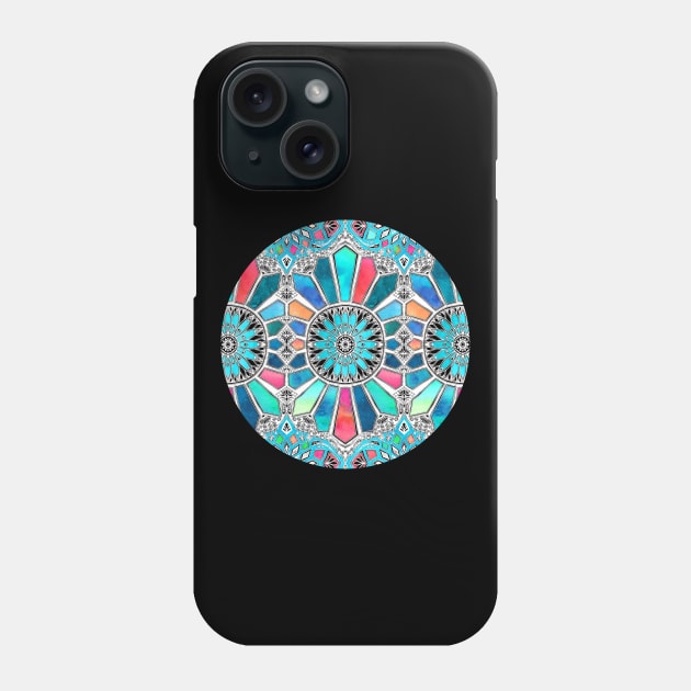 Iridescent Watercolor Brights on White Phone Case by micklyn