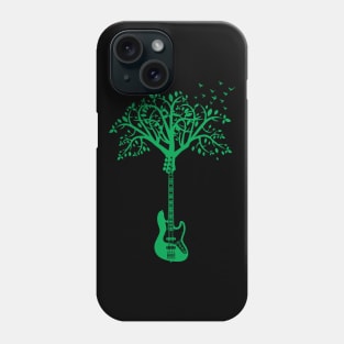 Bass Guitar Tree Green Phone Case