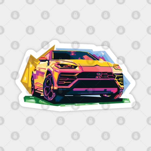 Lamborghini Urus WPAP Magnet by Shuriken