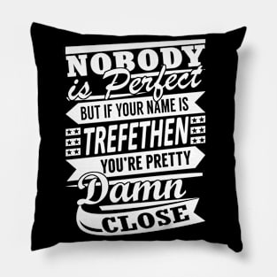 Nobody is Perfect TREFETHEN Pretty Damn Close Pillow