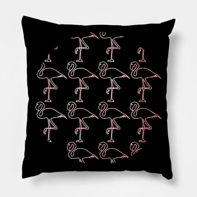 Flamingos flamingo Pillow by Johnny_Sk3tch