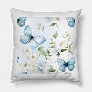 Butterflies Watercolor 16 - Spring Azure Pillow