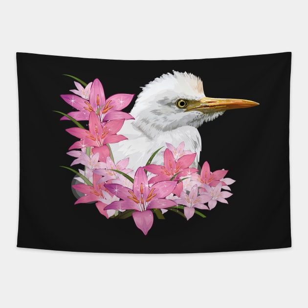 cattle egret Tapestry by obscurite