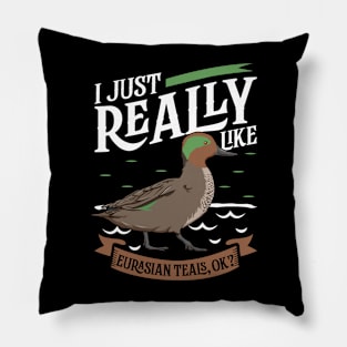 I just really like Eurasian Teals Pillow