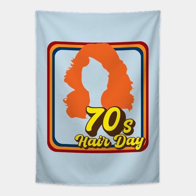 70s Hair Day (Redhead) Tapestry by GloopTrekker