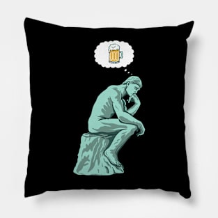 The thinker beer Pillow