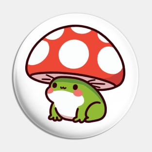 Frog Mushroom Hat Pin