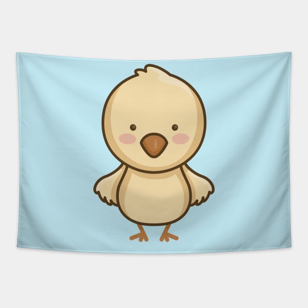 Cute Baby Chick Cartoon Tapestry by SLAG_Creative