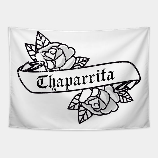 Chaparrita - vintage tattoo design Tapestry by verde