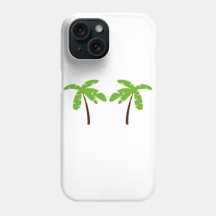 green palm tree design illustration Phone Case