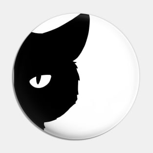 Black Cat Peeking At You Pin