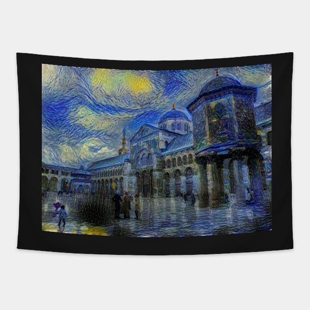 Al Umawi Mosque of Damascus - Starrynight Tapestry by Homsalgia