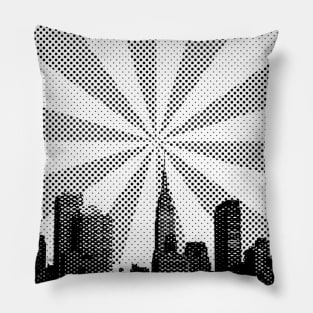 Vintage Retro skyline Pillow