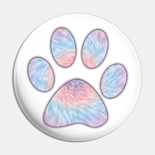 Patel color dog paw pattern Pin