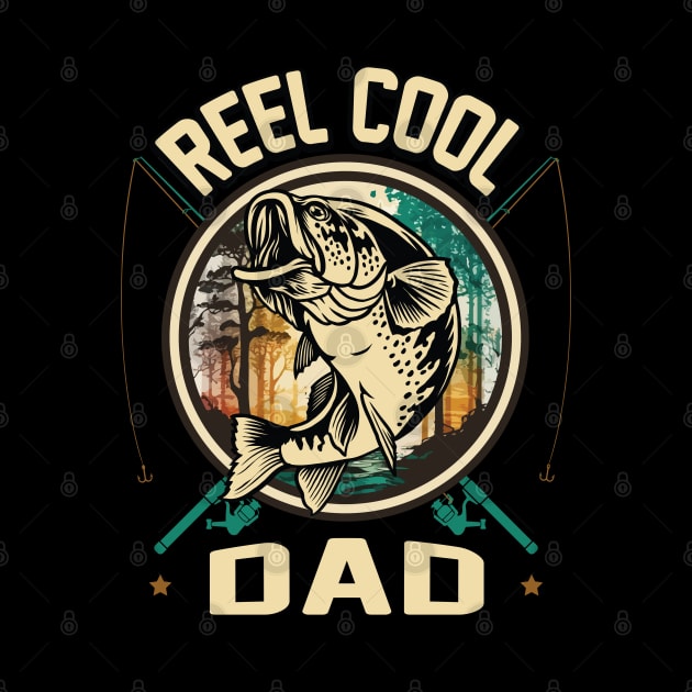 Reel Cool Dad Fishing Gift by ryanjaycruz