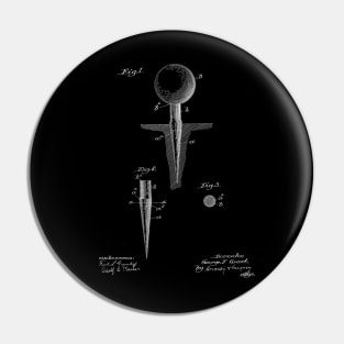 Golf Tee Vintage Patent Drawing Pin