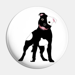 Staffie BW Pin