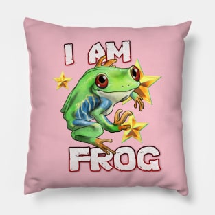 I am frog (Agalychnis callidryas vers.) Pillow