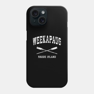 Weekapaug Rhode Island Nautical Crossed Oars Phone Case