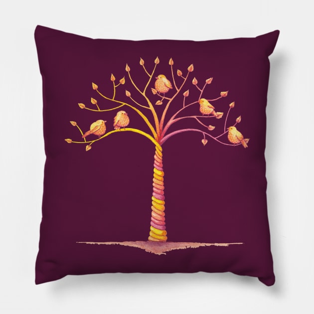 April Tree Pillow by Timone