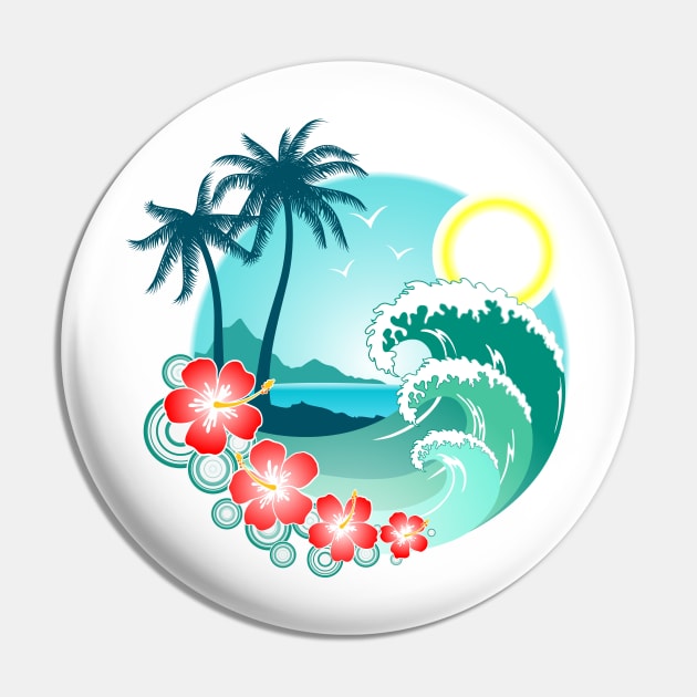 Hawaiian Island Pin by MakanaheleCreations