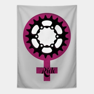 Chainring Girl Power RIDE! Tapestry