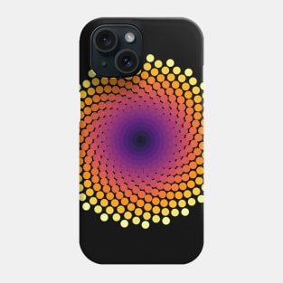 Dot Mandala | Light Volcano Yellow Red Black Phone Case