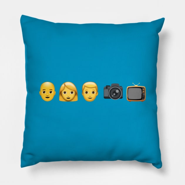 Person Woman Man Camera TV Pillow by Mike Ralph Creative