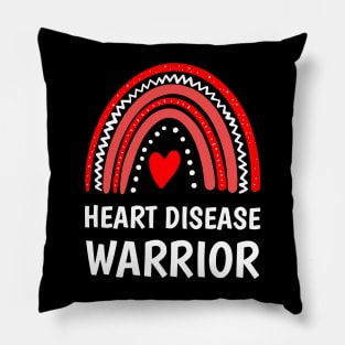 Heart Disease Warrior Wear Red to Fight Heart Disease Month Pillow