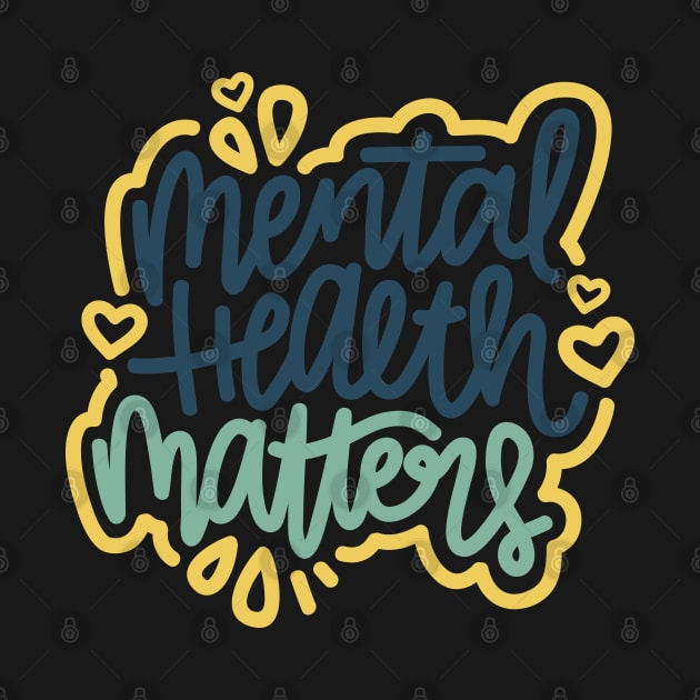 Mental Health Matters - Blue / Mustard by hoddynoddy