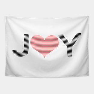 Joy - heart - black and pink. Tapestry