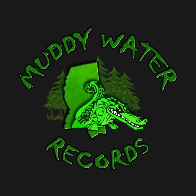 Muddy Water records green logo by Art Of Lunatik