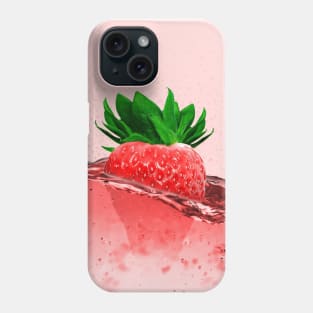 Cute Red Faded Strawberry T-Shirt Tee For Women Men Phone Case