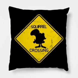 Rocky Bullwinkle - Crossing Sign Pillow