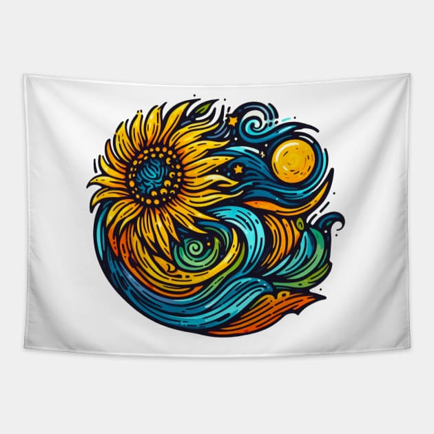 Sunflowers of the Cosmos Tapestry by Star Fragment Designs