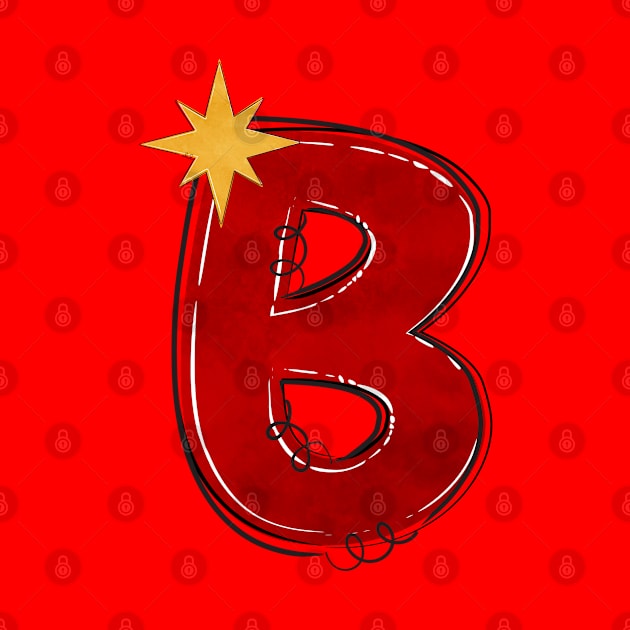 Letter B - Christmas Letter by Pop Cult Store