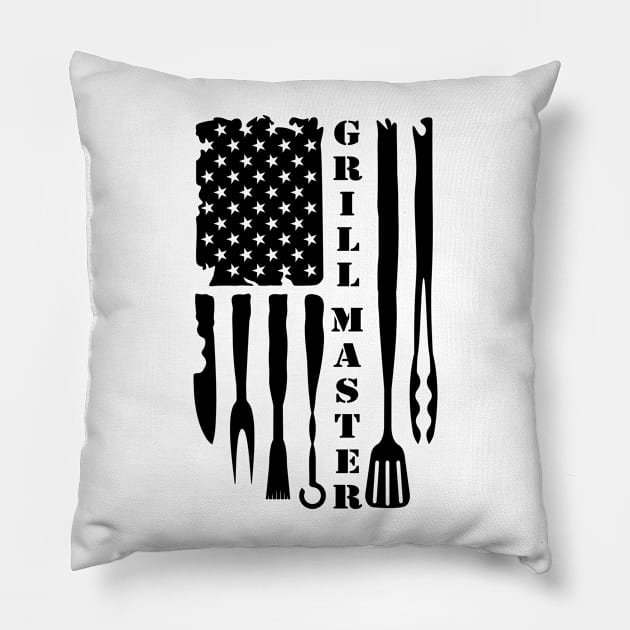 Grilling Tee Shirt Pillow by SeleART