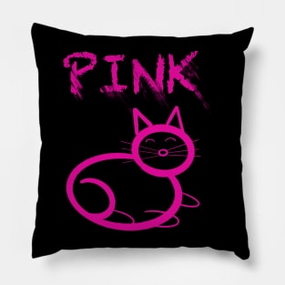 Cute pink cat Pillow