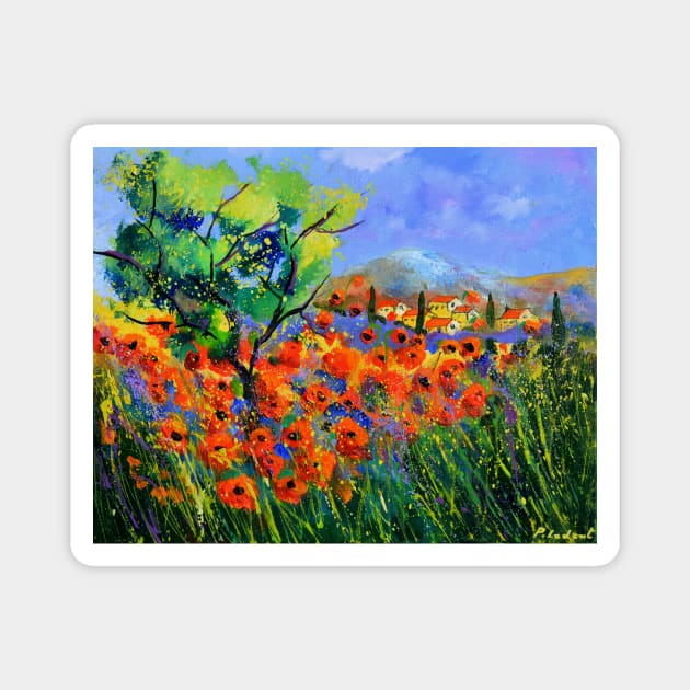 Red poppies Magnet by calimero