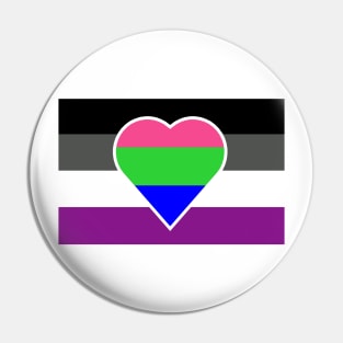 Polyromantic Asexual Flag Pin