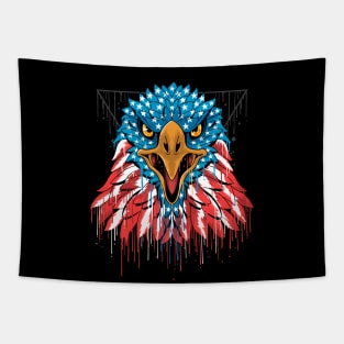 Eagle in the colors of the USA flag Tapestry