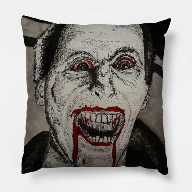 Dracula Pillow by RG Illustration