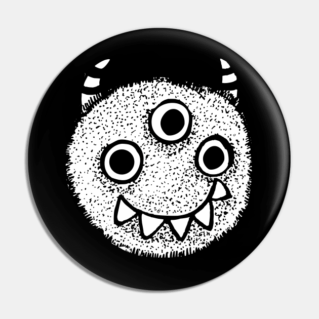 Cute fluffy monster black and white Pin by Voxyterra