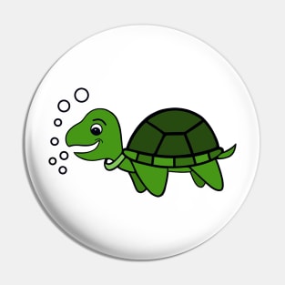 FUNNY Green Turtle Pin