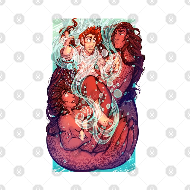 Selkies and Bubbles by CrossRoadArt