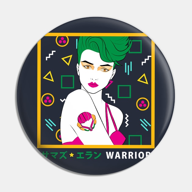 Female Space Warrior Pin by machmigo